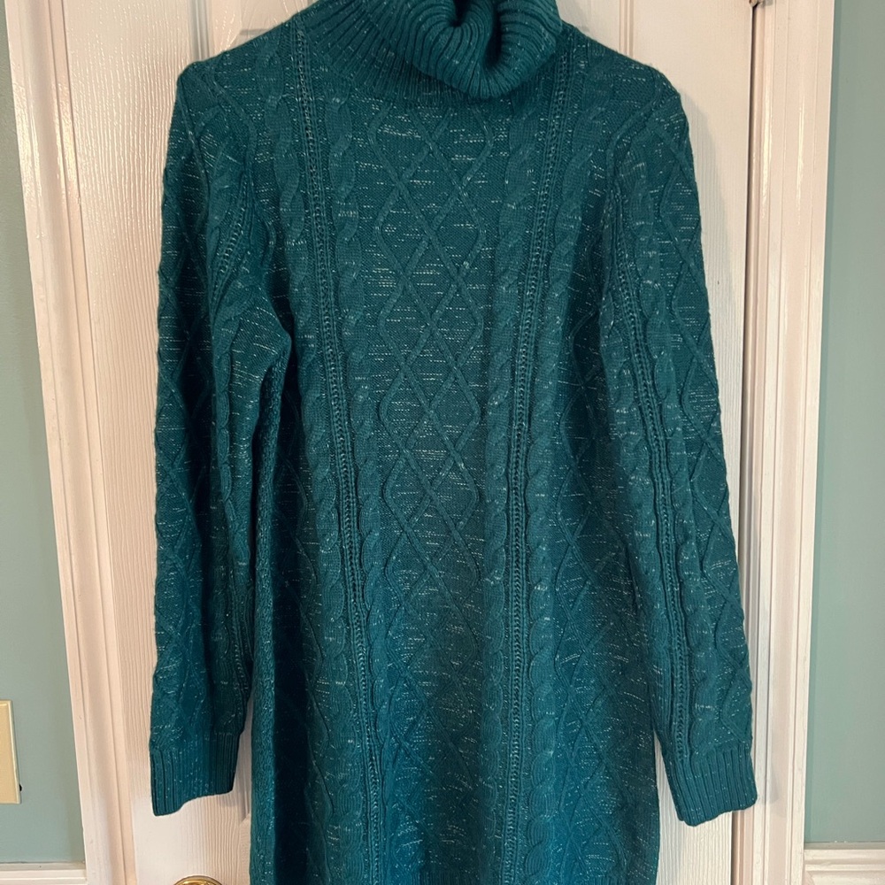 Blue Rain Teal Long Sleeve Dress